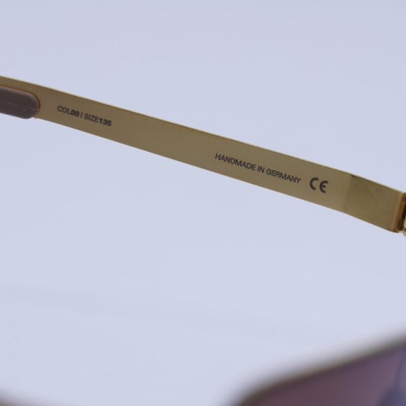 Mykita NO1 MAJA 006 Sunglasses Gold Rectangle Frame, Brown Gradient Lenses - Picture 5 of 9